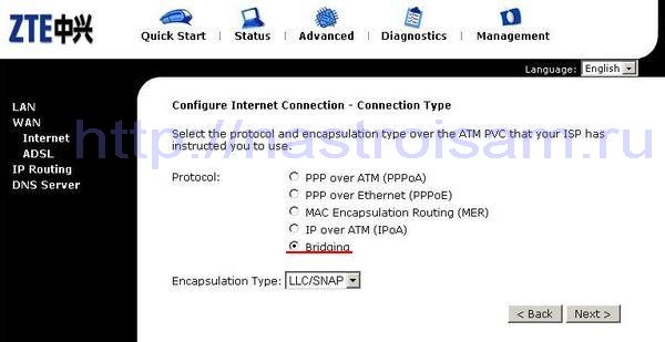 Zte zxdsl 832cii настройка