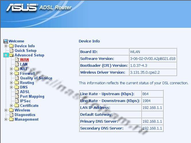 Asus am604 настройка dhcp