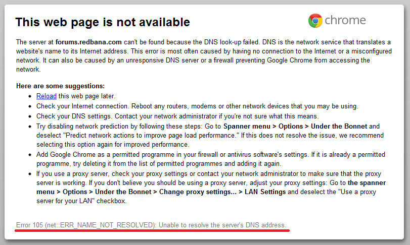 net::ERR_NAME_NOT_RESOLVED Не удается преобразовать DNS-адрес сервера