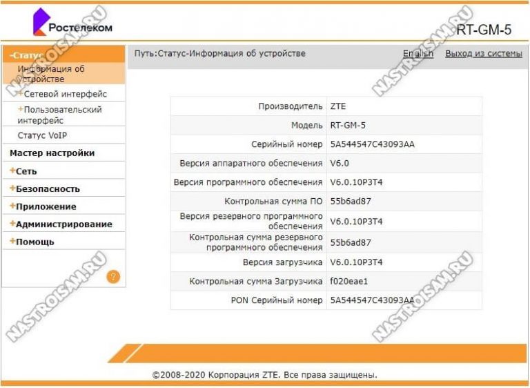 Zte rt gm 5 настройка