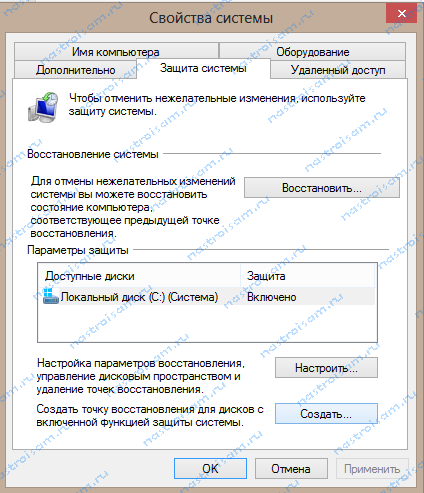 Точка восстановления windows 8